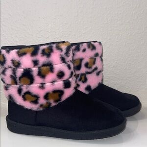 Target Pink Leopard Print Kids Boots